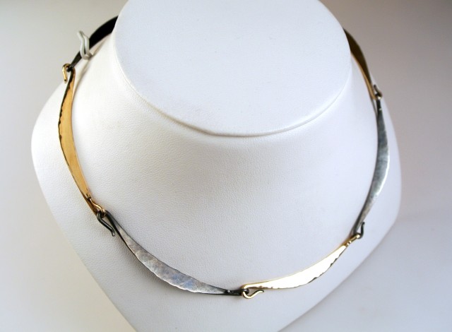 14k Gold and Sterling Silver Choker